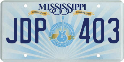 MS license plate JDP403
