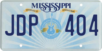 MS license plate JDP404
