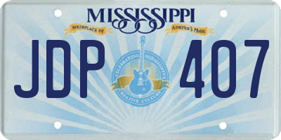 MS license plate JDP407