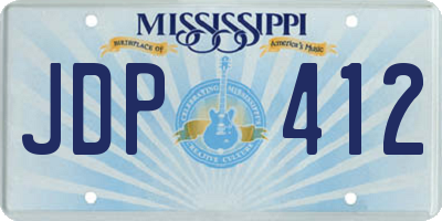 MS license plate JDP412