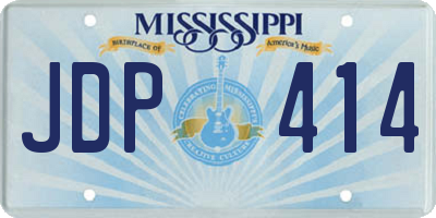 MS license plate JDP414