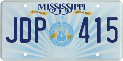 MS license plate JDP415
