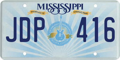 MS license plate JDP416