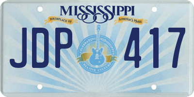 MS license plate JDP417