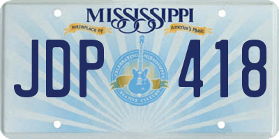 MS license plate JDP418