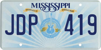 MS license plate JDP419