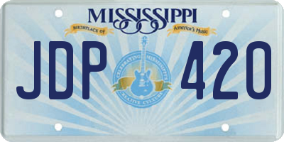 MS license plate JDP420
