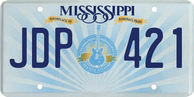 MS license plate JDP421