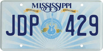 MS license plate JDP429