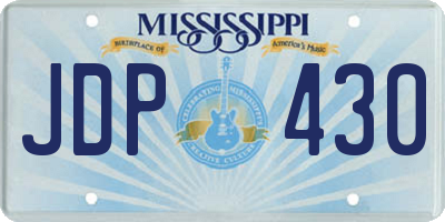 MS license plate JDP430