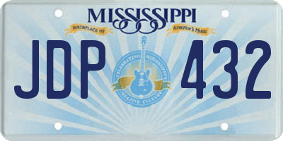 MS license plate JDP432