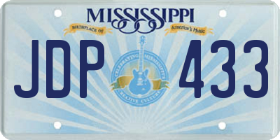 MS license plate JDP433
