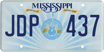 MS license plate JDP437