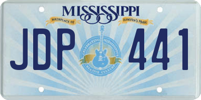 MS license plate JDP441