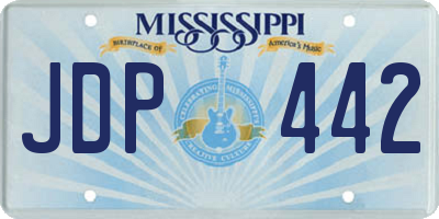 MS license plate JDP442