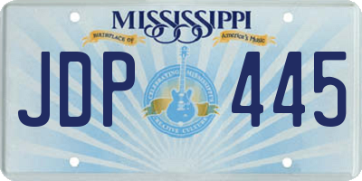 MS license plate JDP445