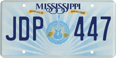 MS license plate JDP447