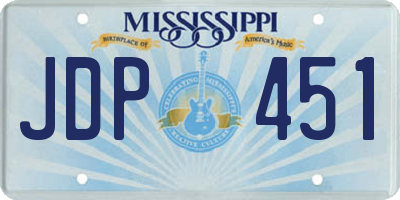 MS license plate JDP451