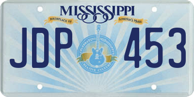MS license plate JDP453