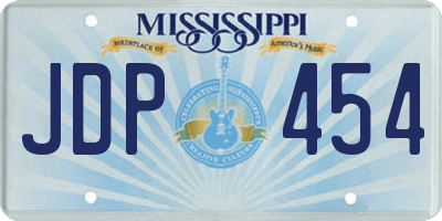 MS license plate JDP454