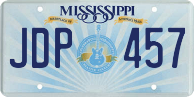 MS license plate JDP457
