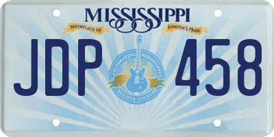 MS license plate JDP458