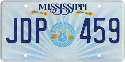 MS license plate JDP459