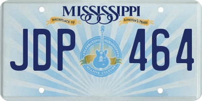 MS license plate JDP464