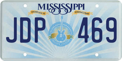 MS license plate JDP469