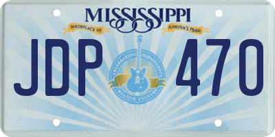 MS license plate JDP470