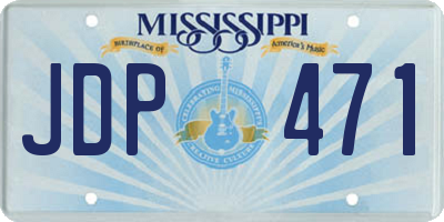 MS license plate JDP471