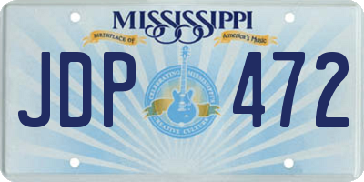 MS license plate JDP472