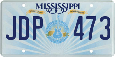MS license plate JDP473