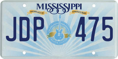 MS license plate JDP475