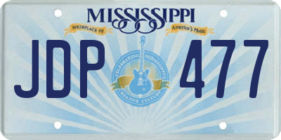 MS license plate JDP477