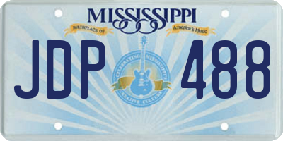 MS license plate JDP488