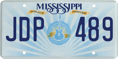 MS license plate JDP489