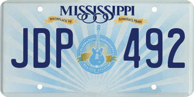 MS license plate JDP492