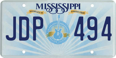 MS license plate JDP494