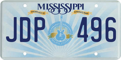 MS license plate JDP496