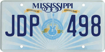 MS license plate JDP498
