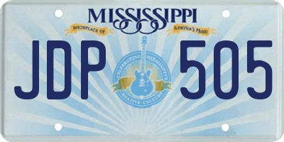 MS license plate JDP505