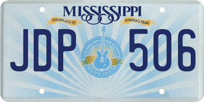 MS license plate JDP506
