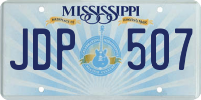 MS license plate JDP507