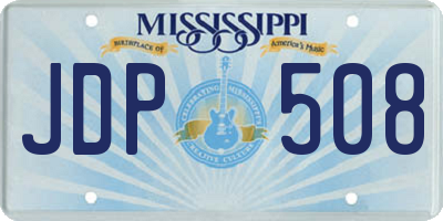 MS license plate JDP508