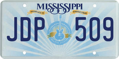 MS license plate JDP509
