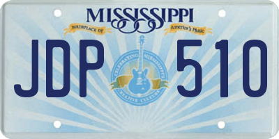 MS license plate JDP510