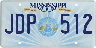 MS license plate JDP512