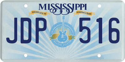 MS license plate JDP516