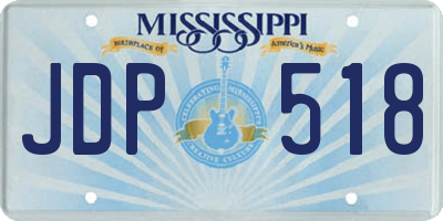 MS license plate JDP518